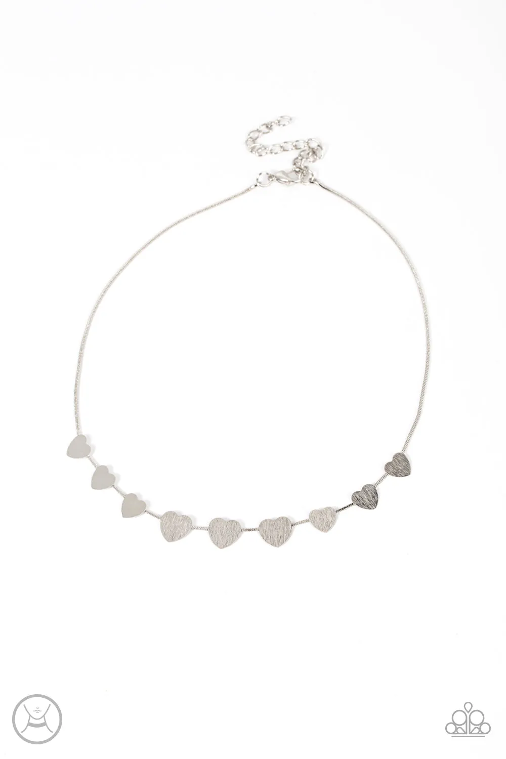 Open Door Jewelry - Dainty Desire - Silver Necklace - Paparazzi Accessories