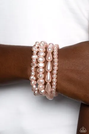 Paparazzi Bracelet ~ Gossip PEARL - Pink