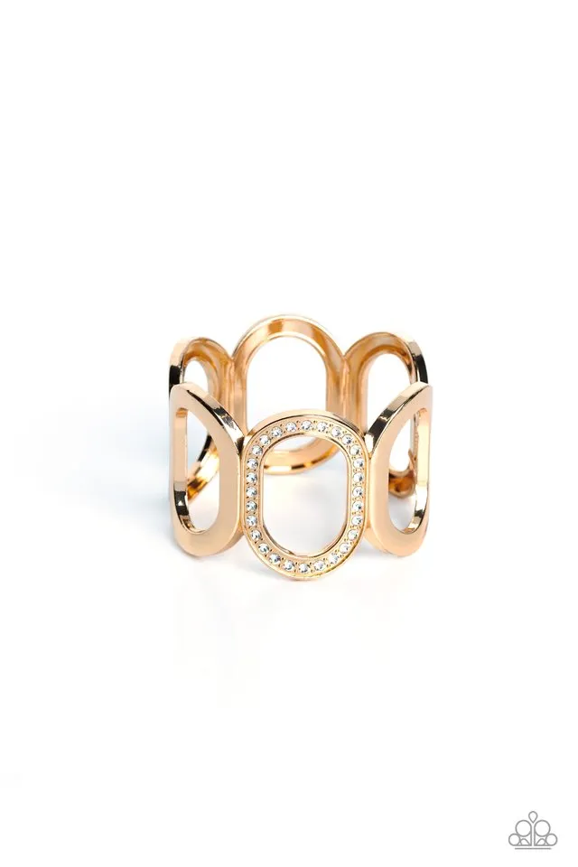 Paparazzi Bracelet ~ Opulent Ovals - Gold