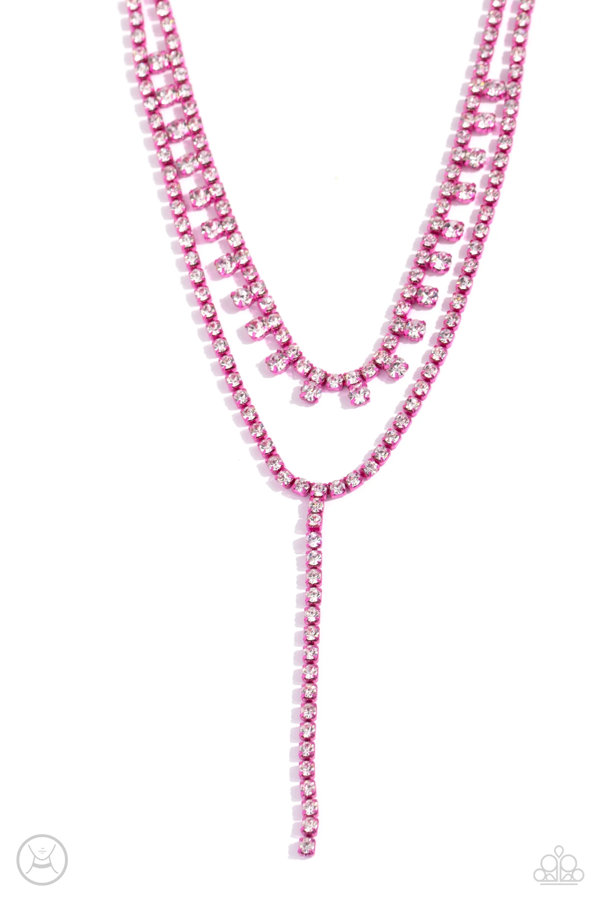 Paparazzi Champagne Night Necklace Pink