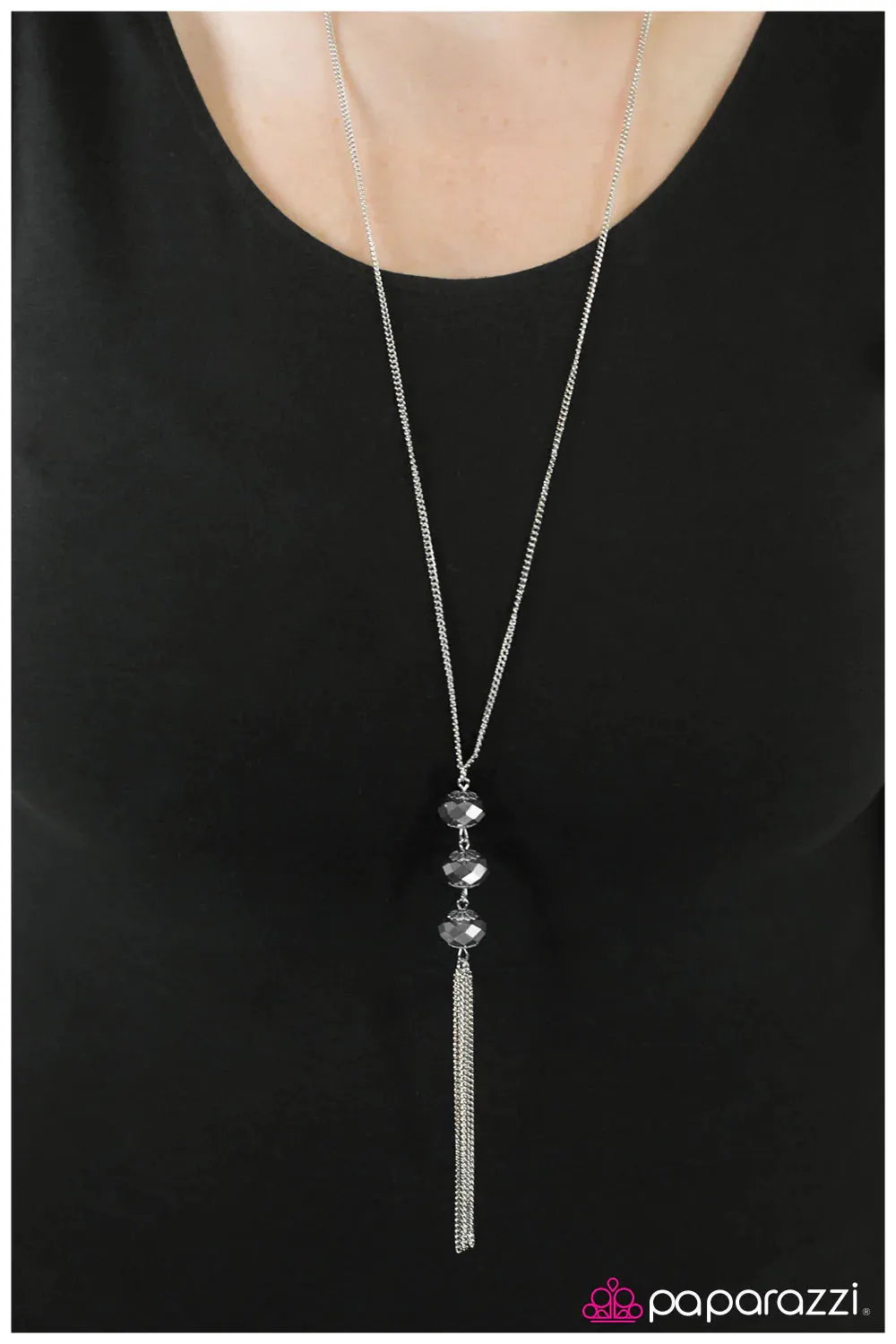 Paparazzi Necklace ~ Where Theres Smoke, Theres Fire  - Silver