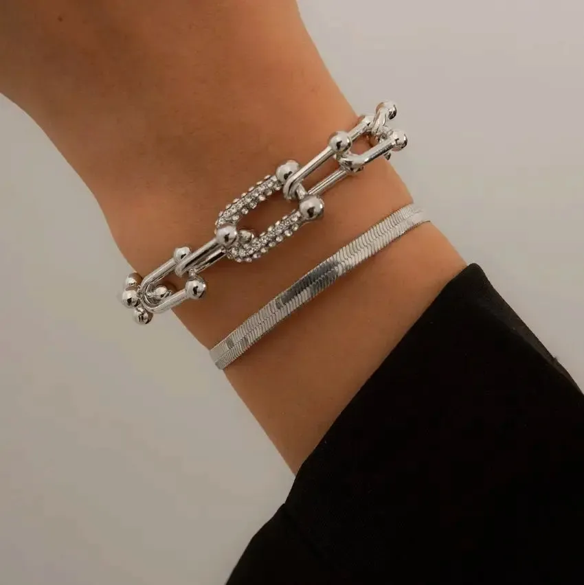 Pave Chain Link Bracelet