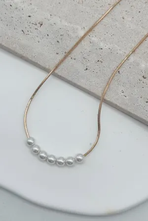 Pearl Accent Collarbone Necklace