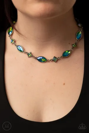 Prismatic Reinforcements - Green Necklace