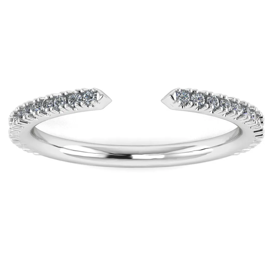 "Harra" Open Design 0.50ct Diamond Half Eternity Ring ET8