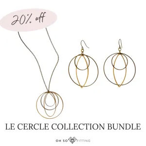 "Le Cercle" Open Circle Pendant Necklace Bundle