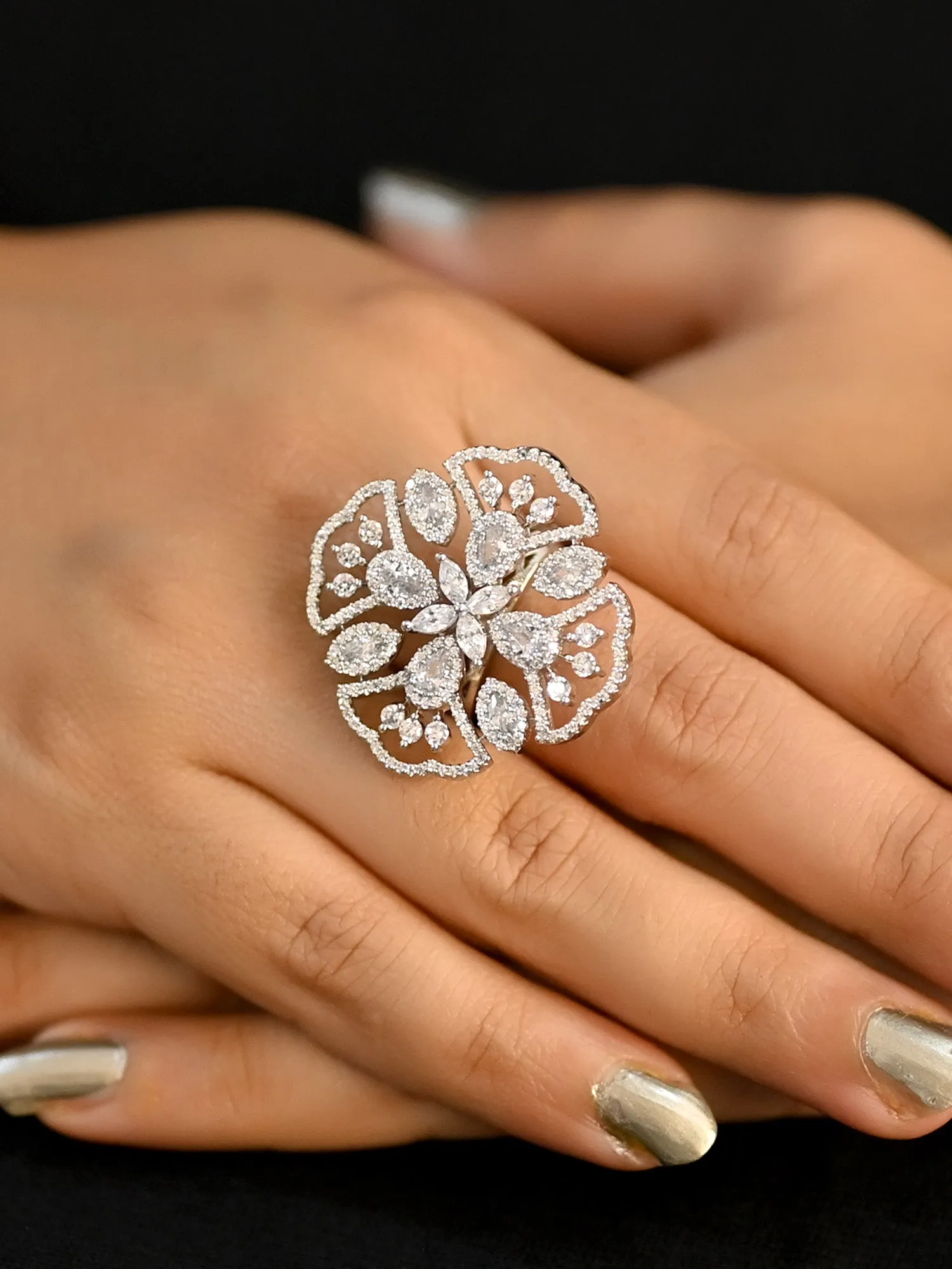 Rasiya American Diamond Finger Ring