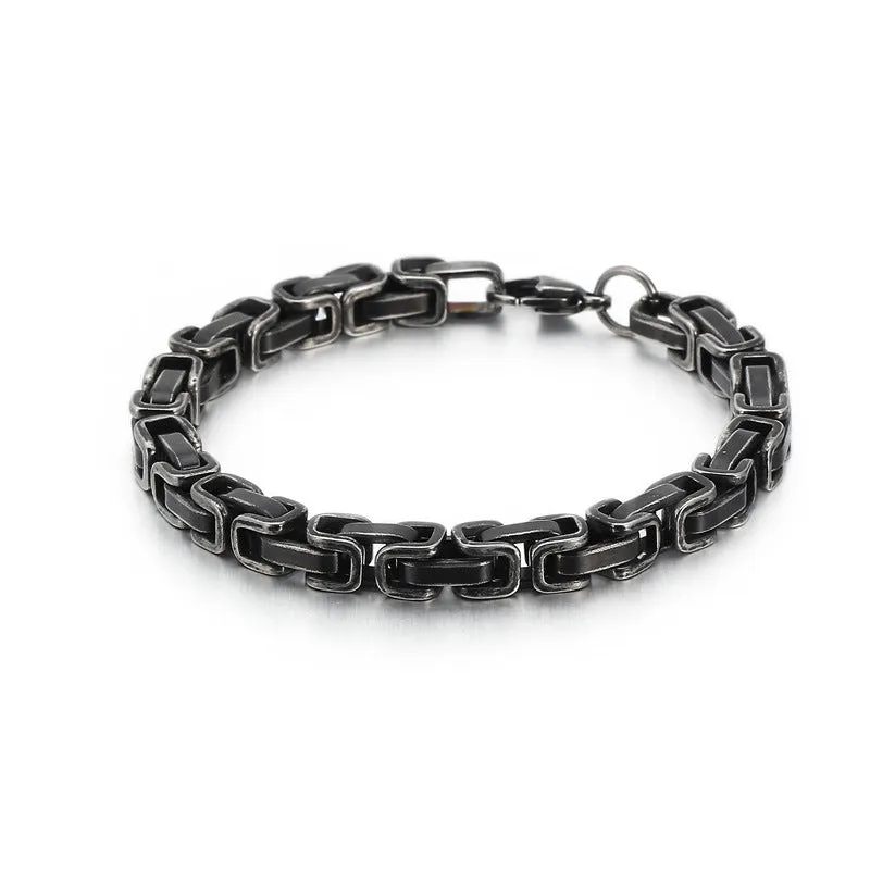 Retro Emperor Chain Stainless Steel Bracelet for Men – Versatile Casual Jewelry