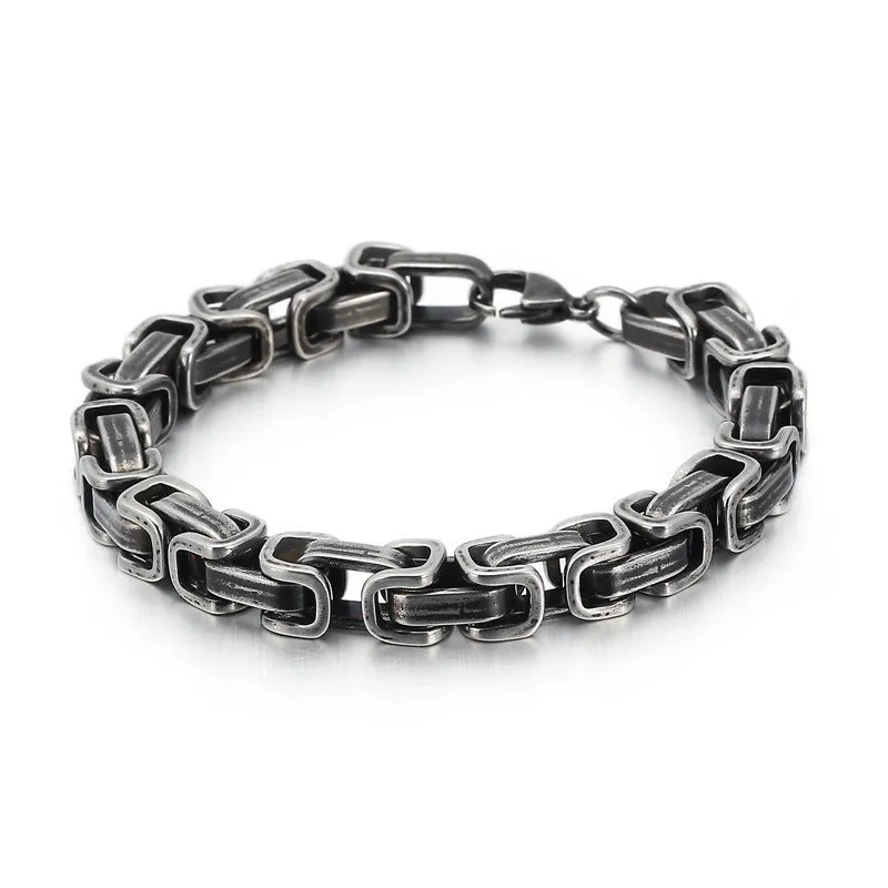 Retro Emperor Chain Stainless Steel Bracelet for Men – Versatile Casual Jewelry