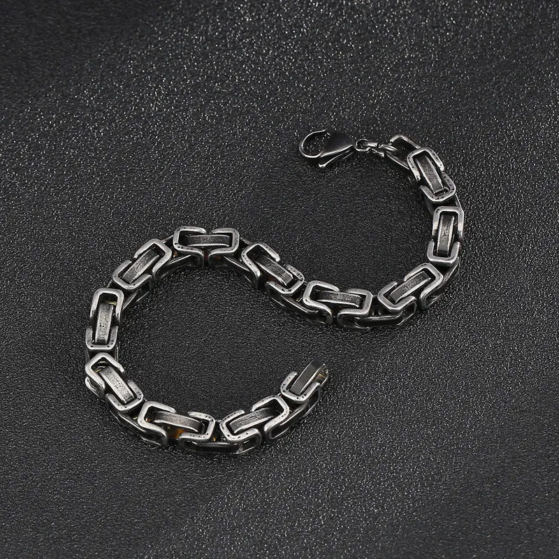 Retro Emperor Chain Stainless Steel Bracelet for Men – Versatile Casual Jewelry