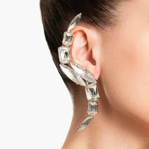 Rhinestone S-Shaped Ear Cuff