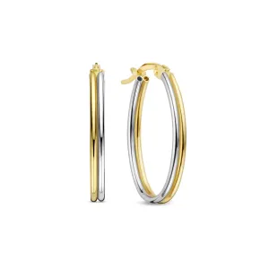 Rivoli Flori 14 karat gold hoop earrings (22 mm)