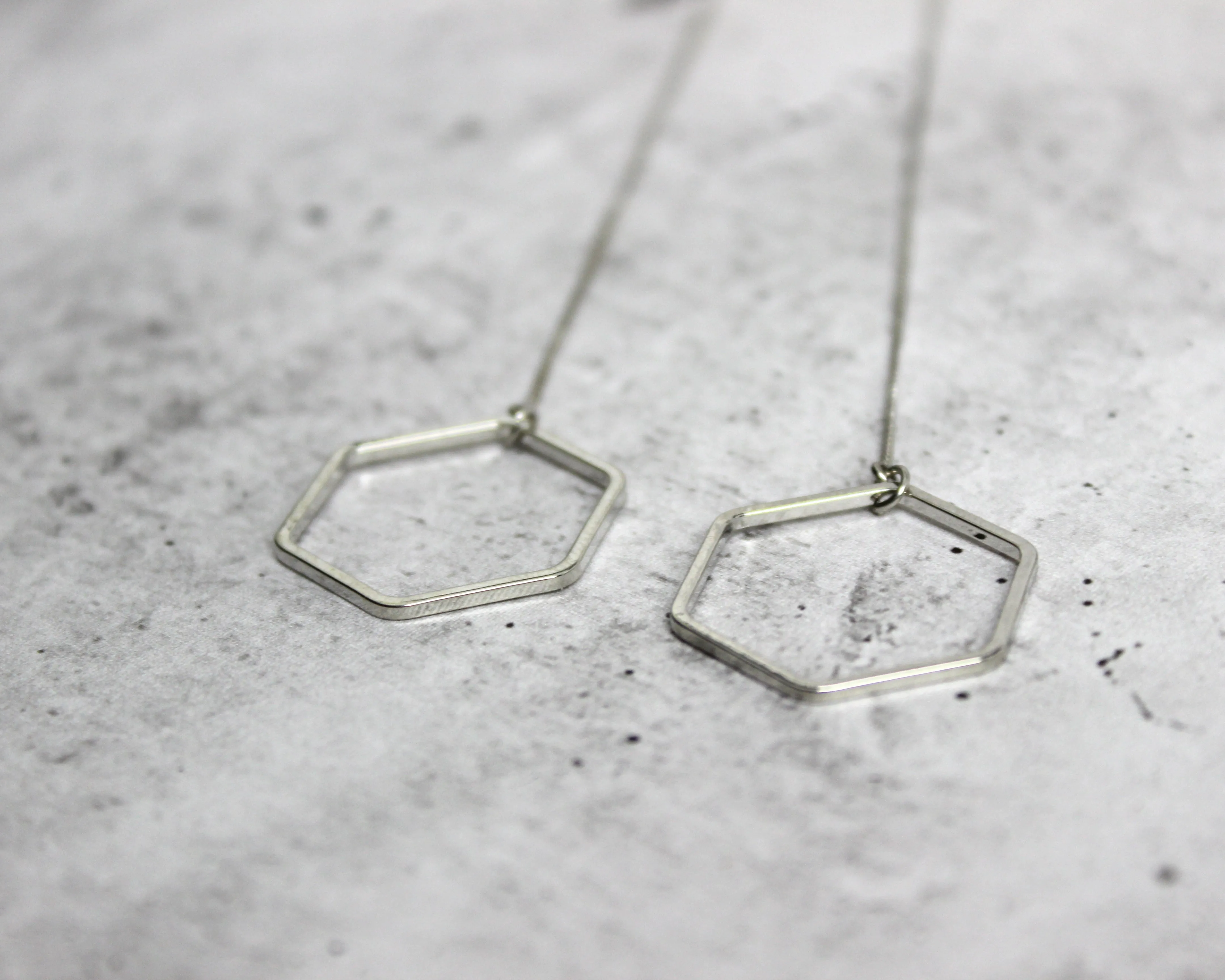 Run the World // Hexagon Threaders, Gold or Silver, A Modern Bohemian, Classic Earrings // BH-E002