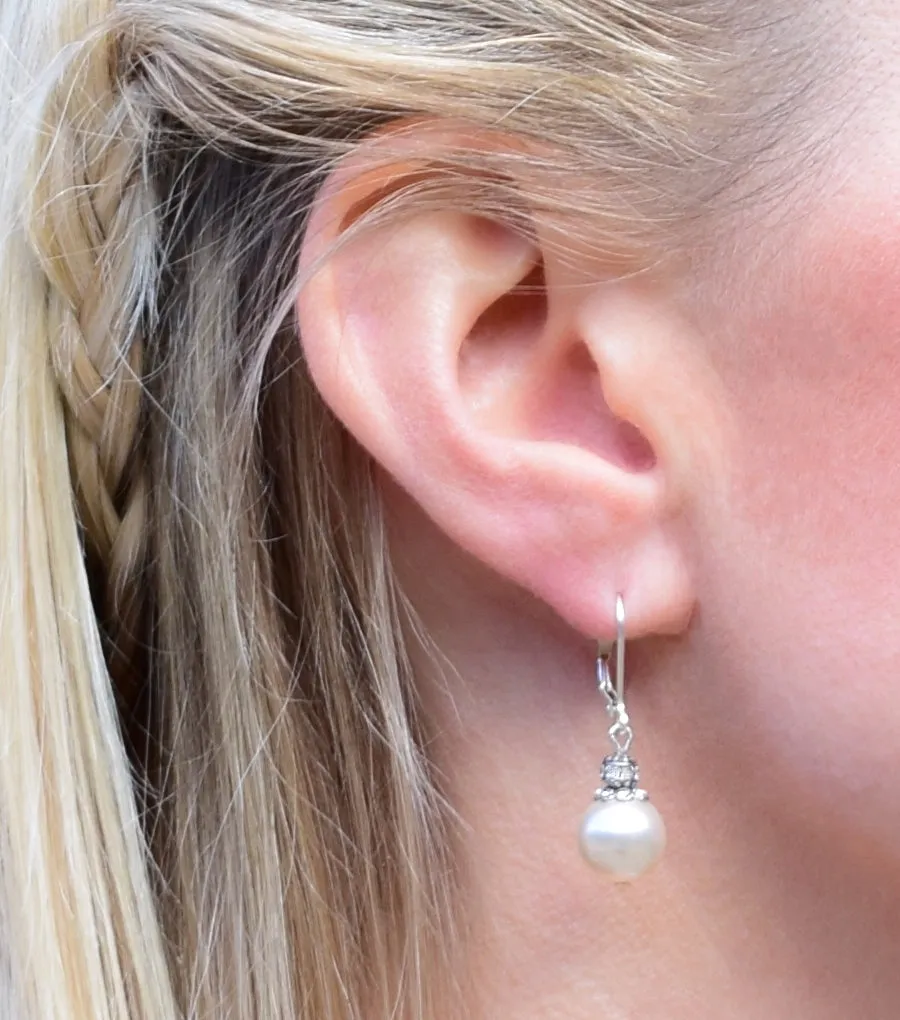 Silver Embellished Earrings