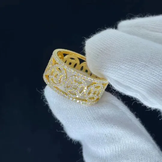 Solid Gold Diamond Fortune Ring