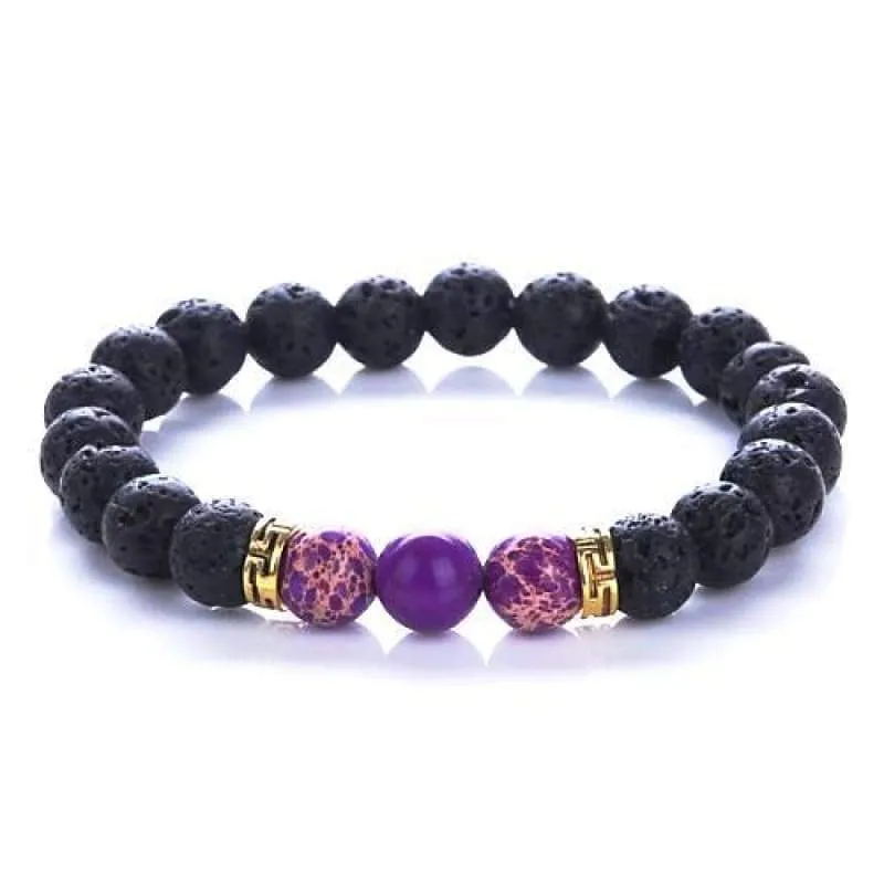 Sons of Odin Bracelet Lava Stone Purple