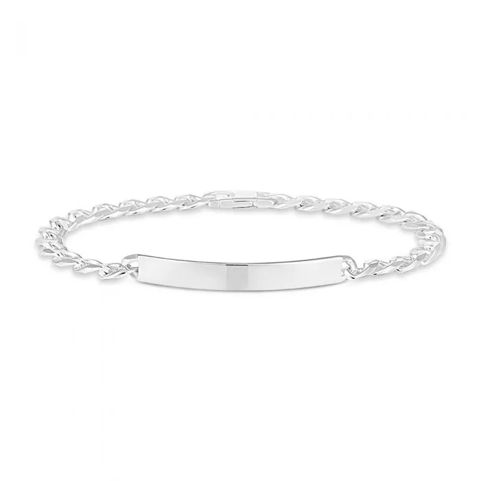 Sterling Silver 20.5cm Anchor ID Bracelet