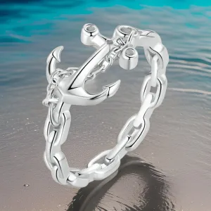 Sterling Silver Anchor Ring