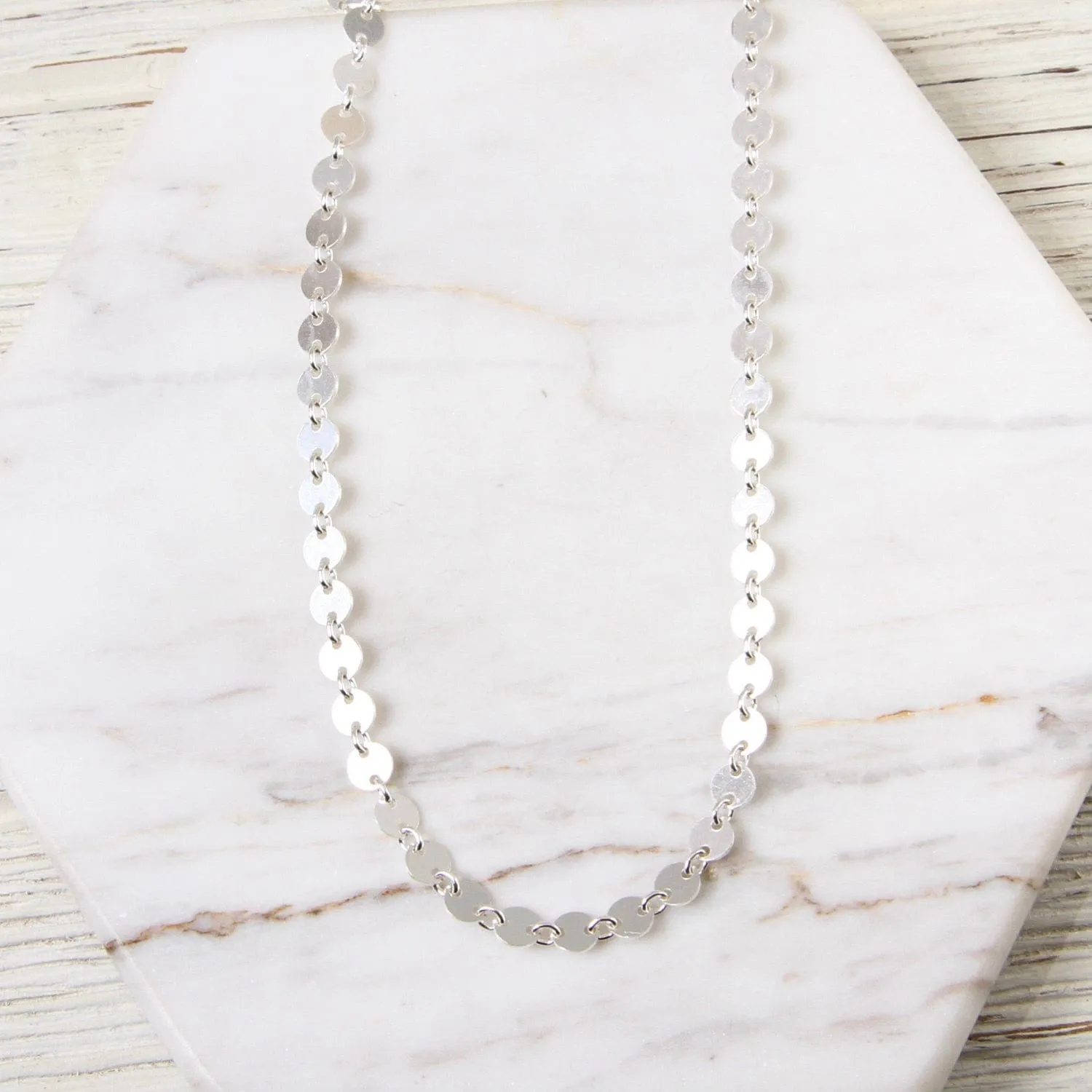 Sterling Silver Disc Choker