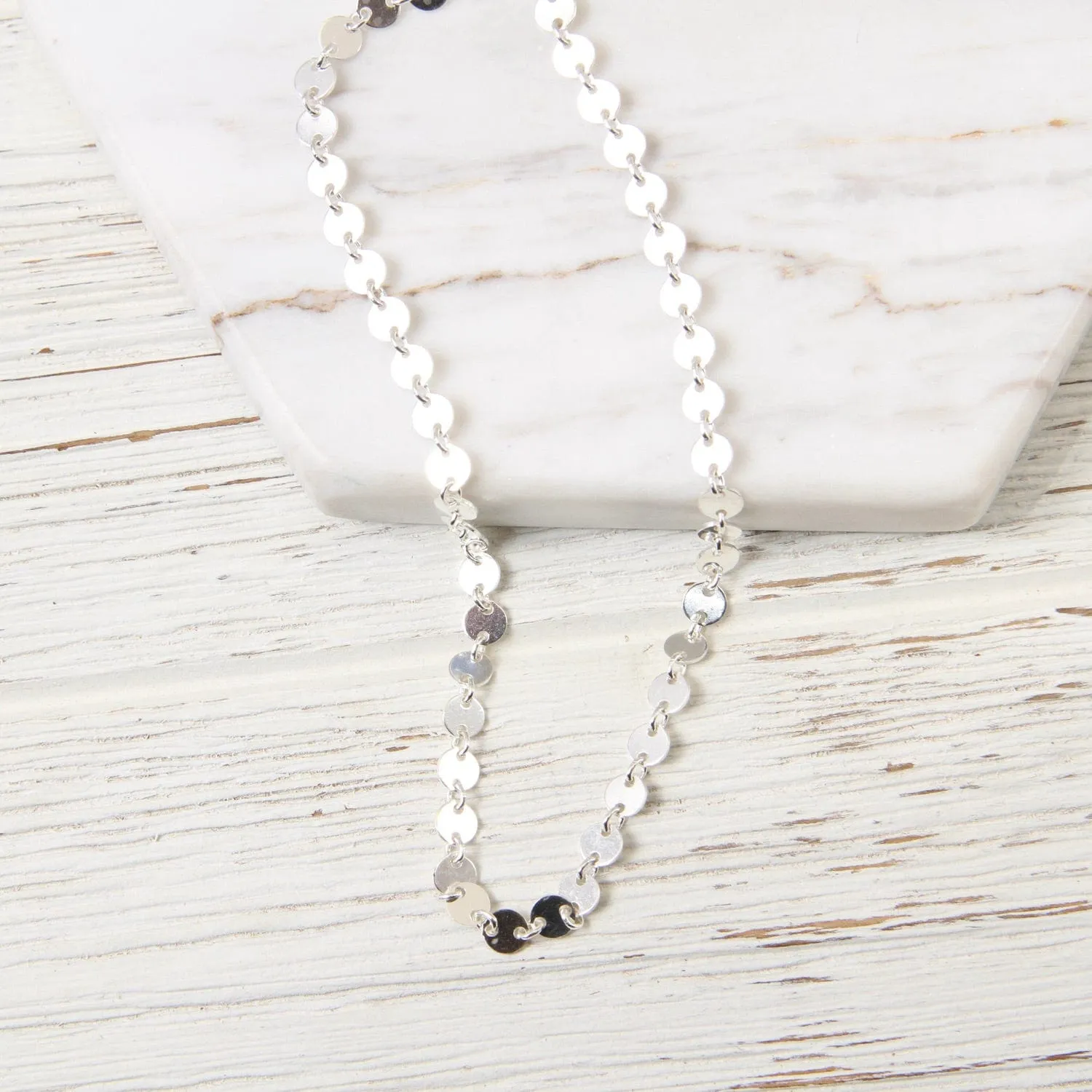 Sterling Silver Disc Choker