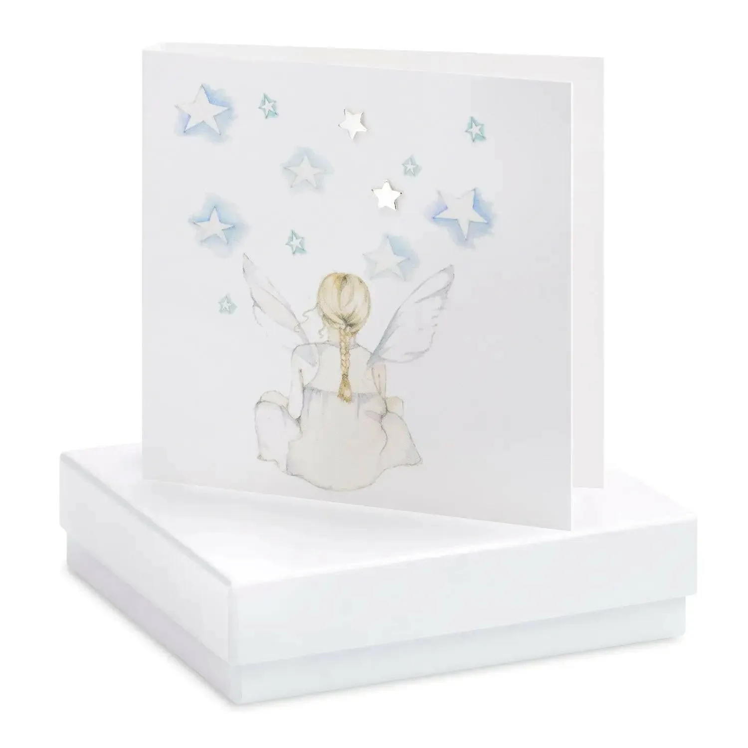 Sterling Silver Star Stud Earrings on Boxed Fairy Card - Perfect Gift for Any Occasion - Boxed Gift for Her