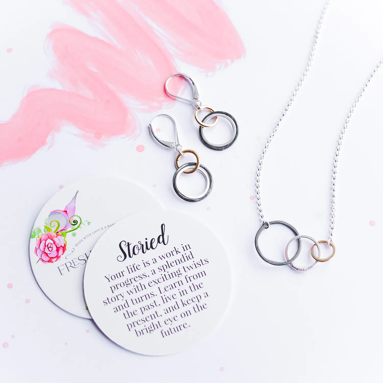 storied necklace - past, present & future