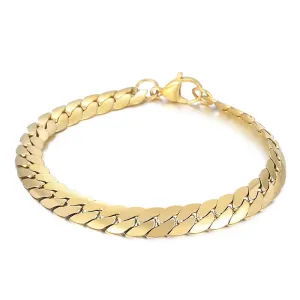 Stylish Men's Electroplated Stainless Steel NK Chain Bracelet - Ins Korea Design