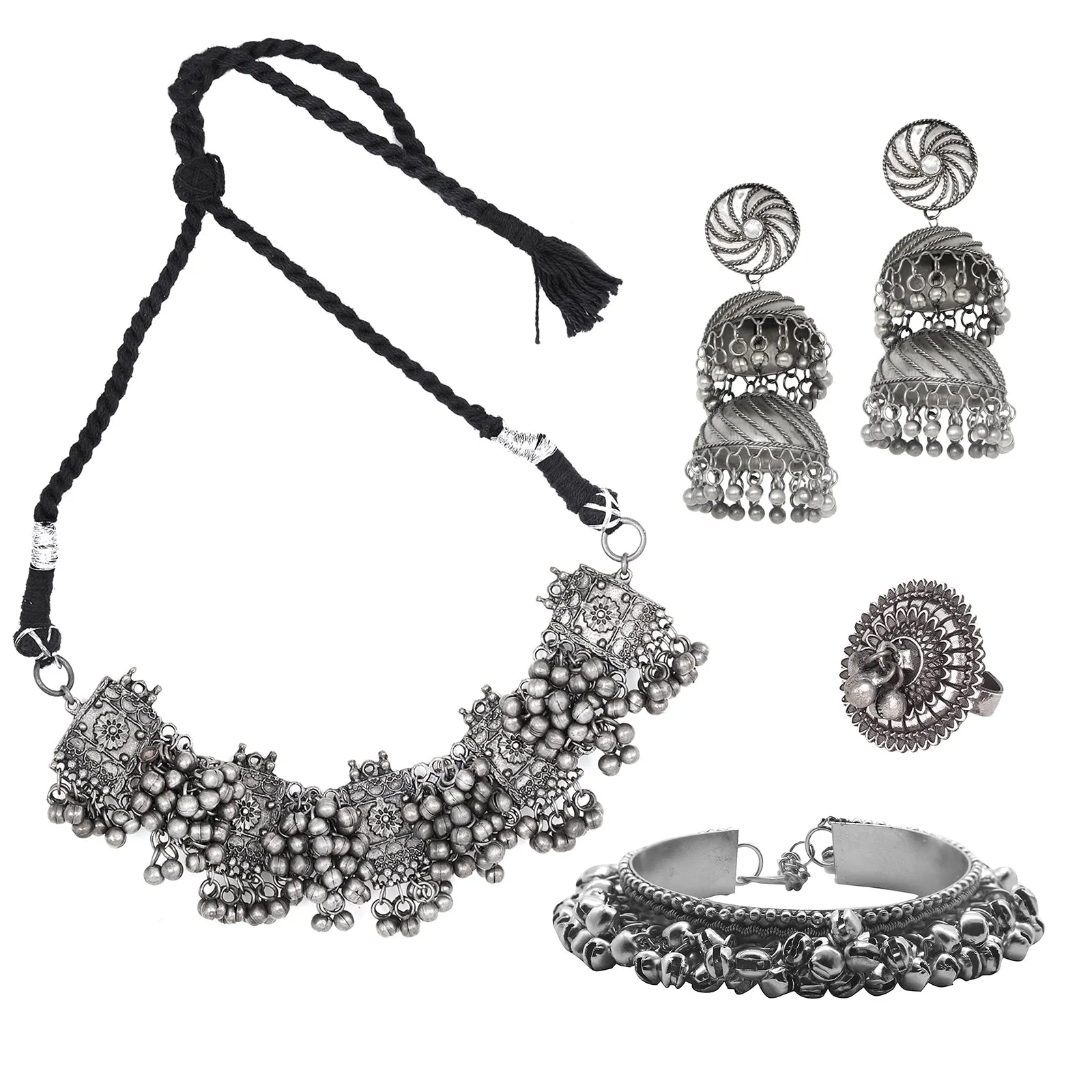 Teejh Chittor Oxidised Silver Jewellery Gift Set