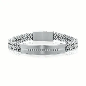 Tensity Stainless Steel 21cm Woven Bracelet