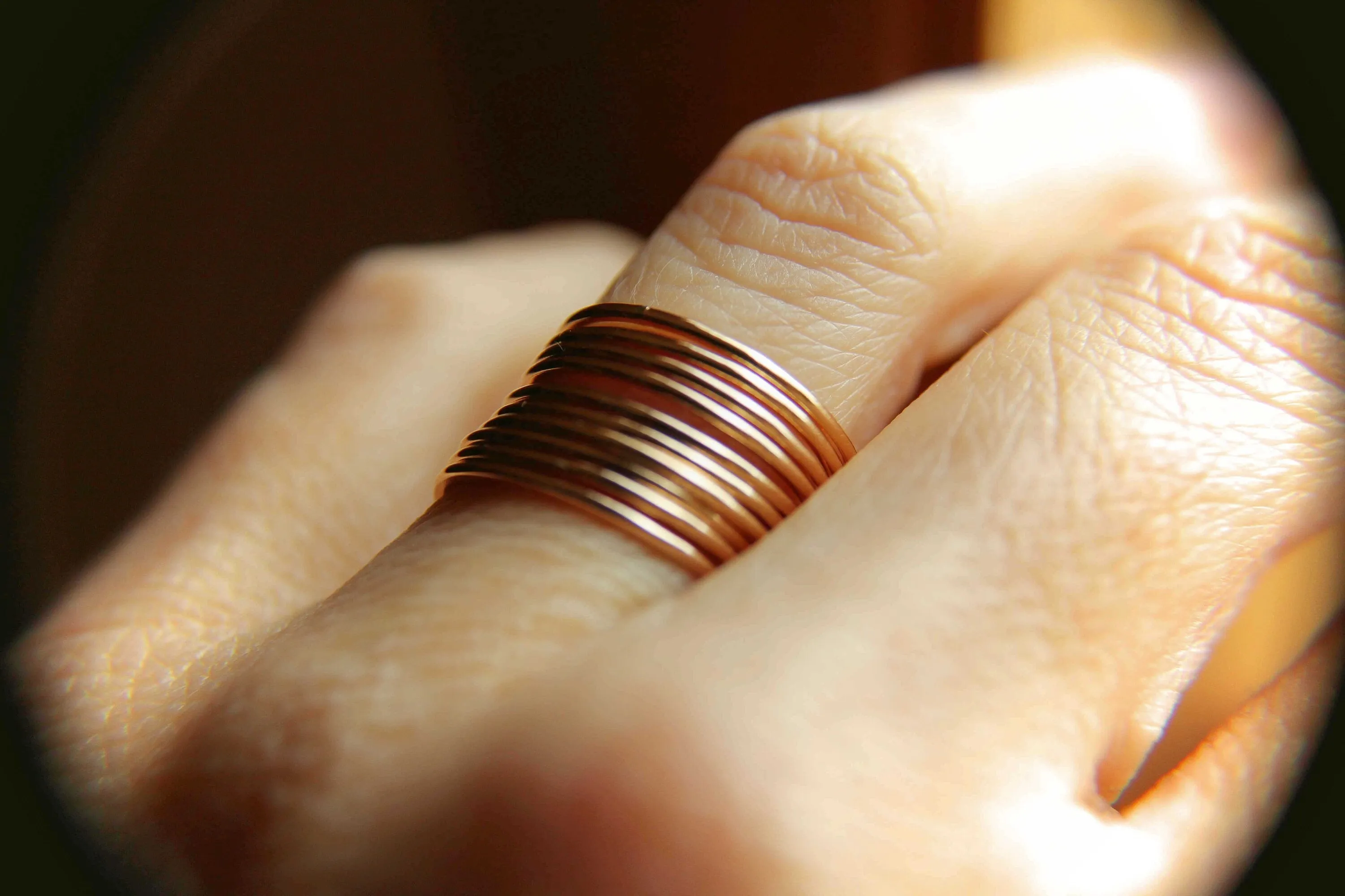 Thin Round Rose Gold Stackable Ring, 14k Gold Filled, Stacking Ring, Dainty Gold Ring, Tiny Ring, Skinny Ring, Gold Filled Ring, Thin Ring