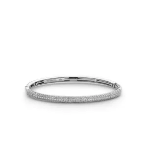 Ti Sento Silver CZ Sparkle Bangle