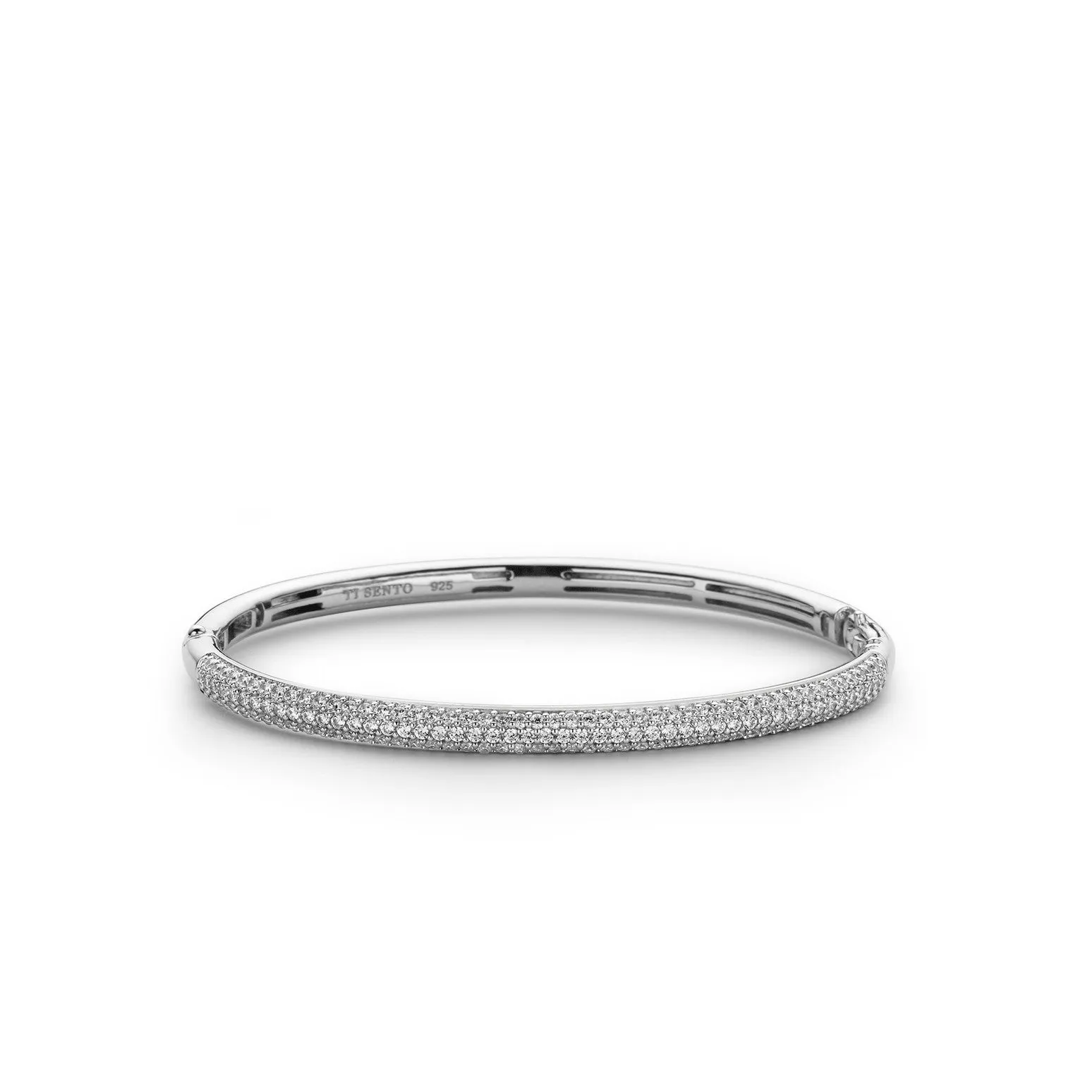 Ti Sento Silver CZ Sparkle Bangle