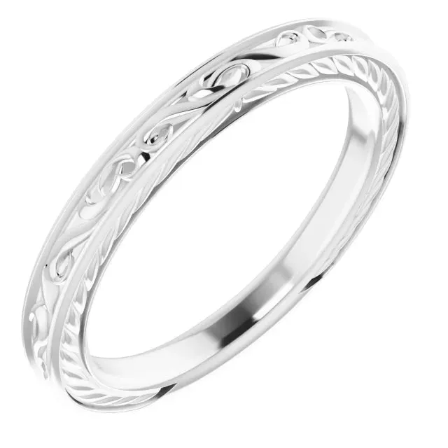 Timeless Romance Vintage Wedding Band