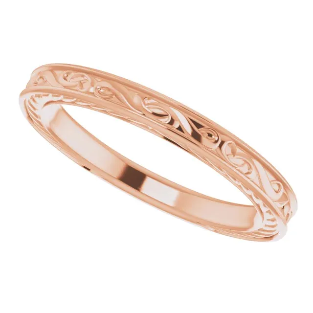 Timeless Romance Vintage Wedding Band