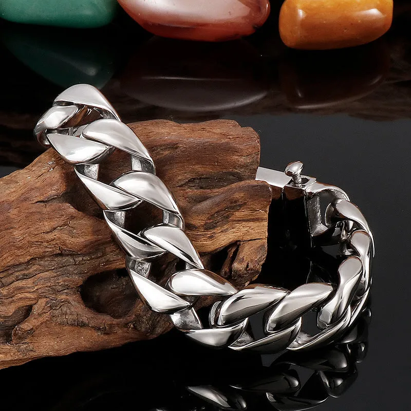 Trendy Titanium Steel Smooth Bracelet for Men - Korean Fashion Jewelry