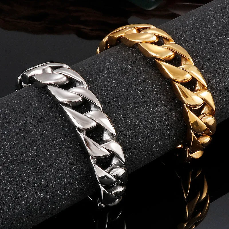 Trendy Titanium Steel Smooth Bracelet for Men - Korean Fashion Jewelry