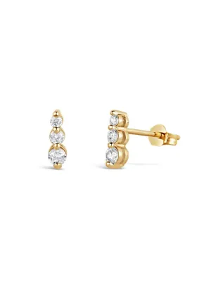 Trilogy Stud Earrings