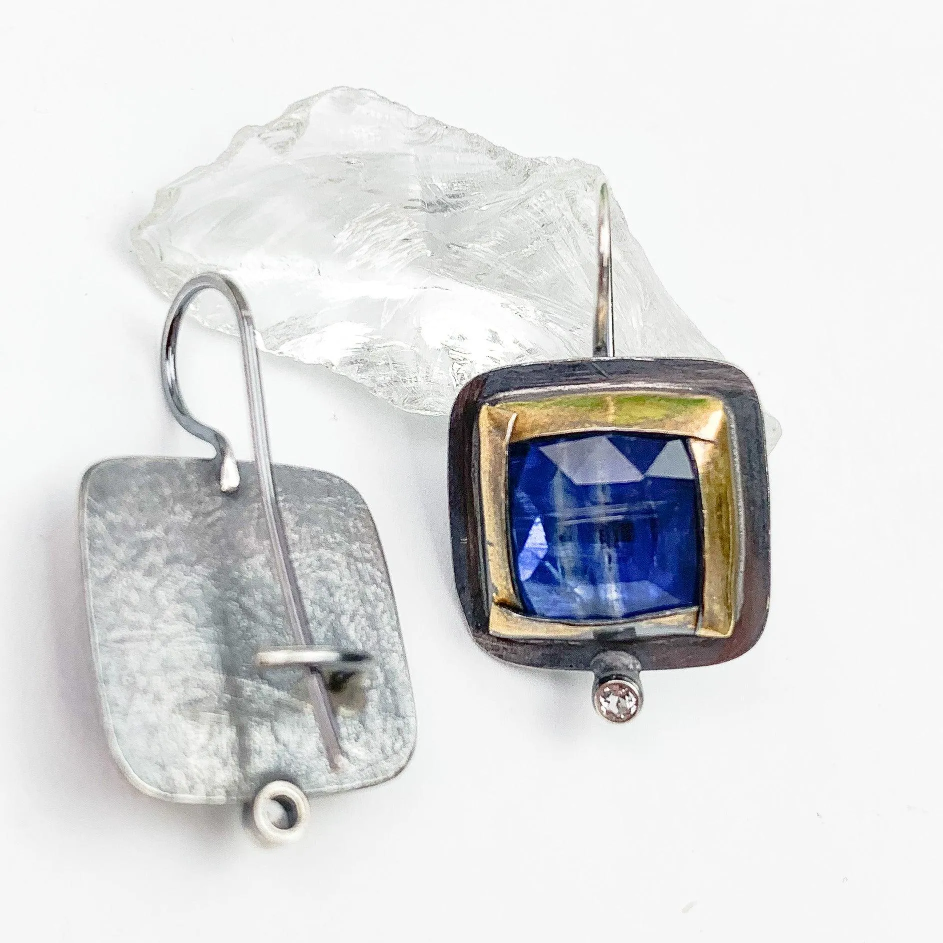 Twilight Reflections Square Gemstone Earrings