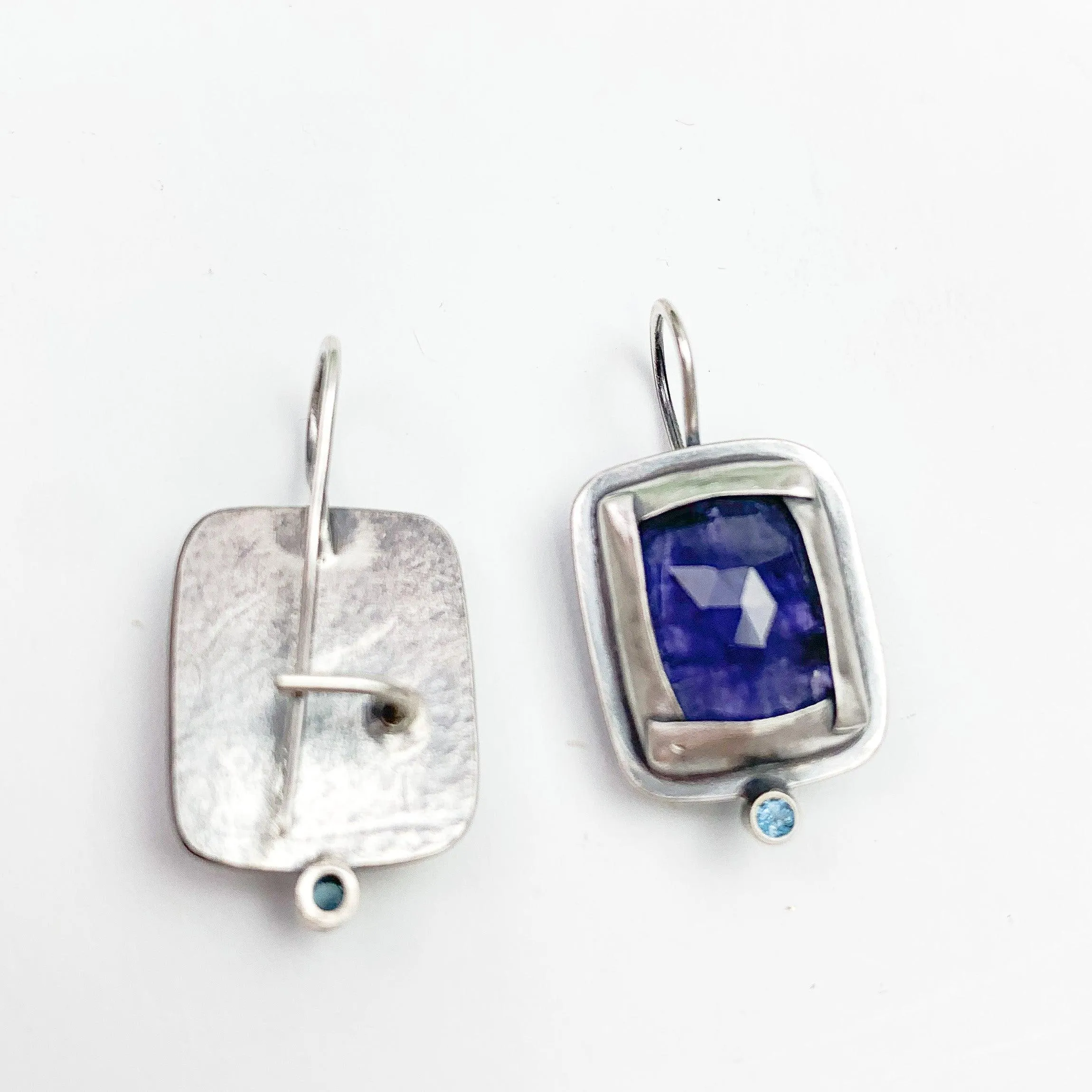 Twilight Reflections Square Gemstone Earrings