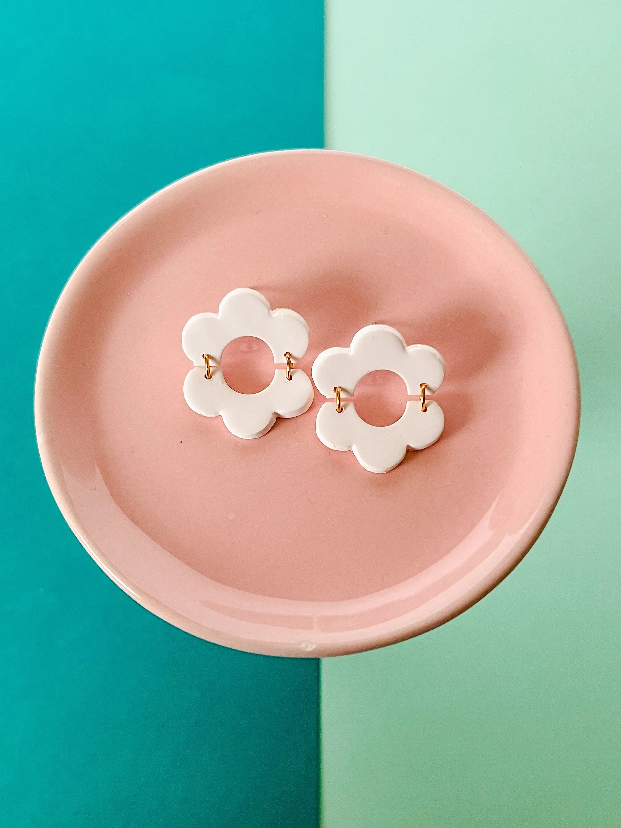 Two Tone Kate | Clay Earrings