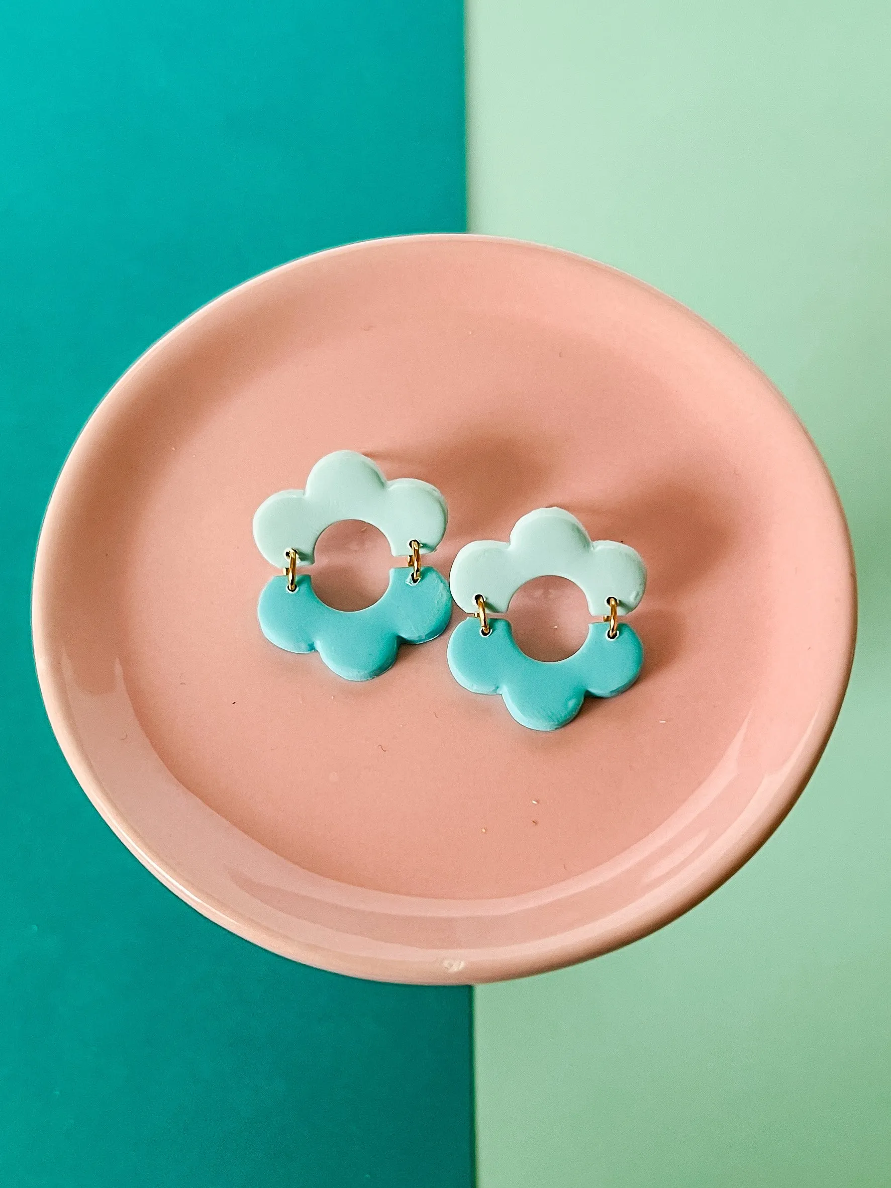 Two Tone Kate | Clay Earrings