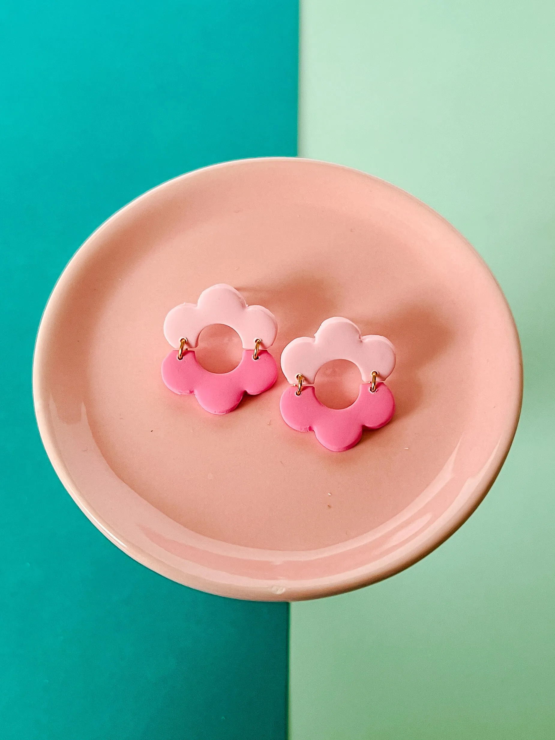 Two Tone Kate | Clay Earrings