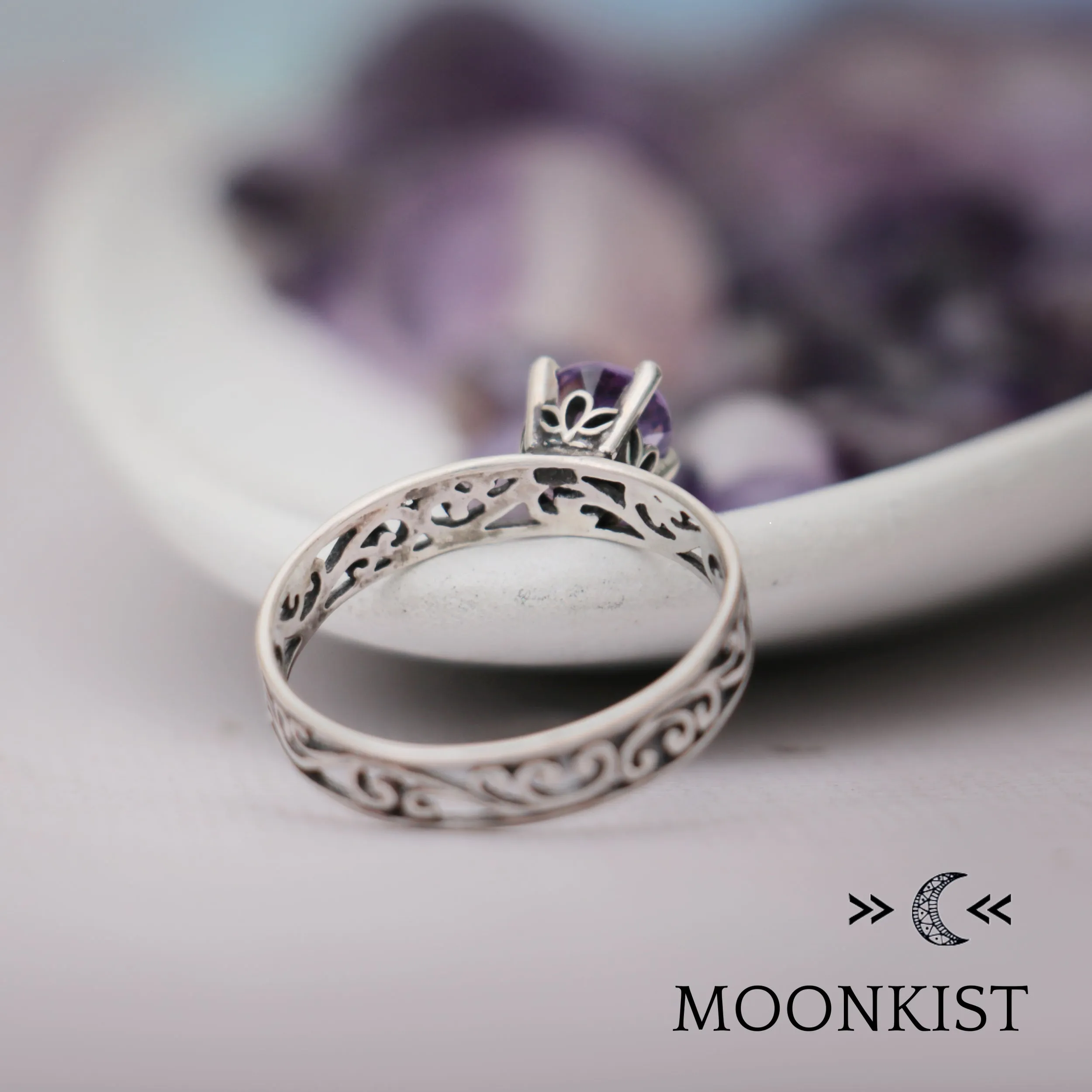 Vine Filigree Wedding Promise Ring | Moonkist Designs