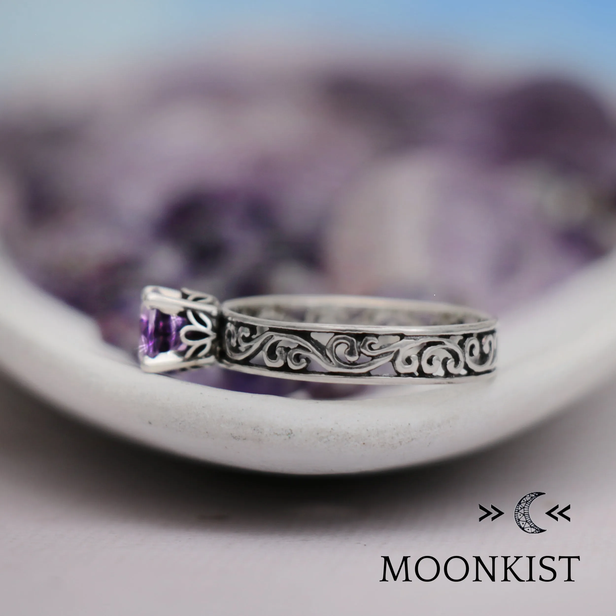 Vine Filigree Wedding Promise Ring | Moonkist Designs