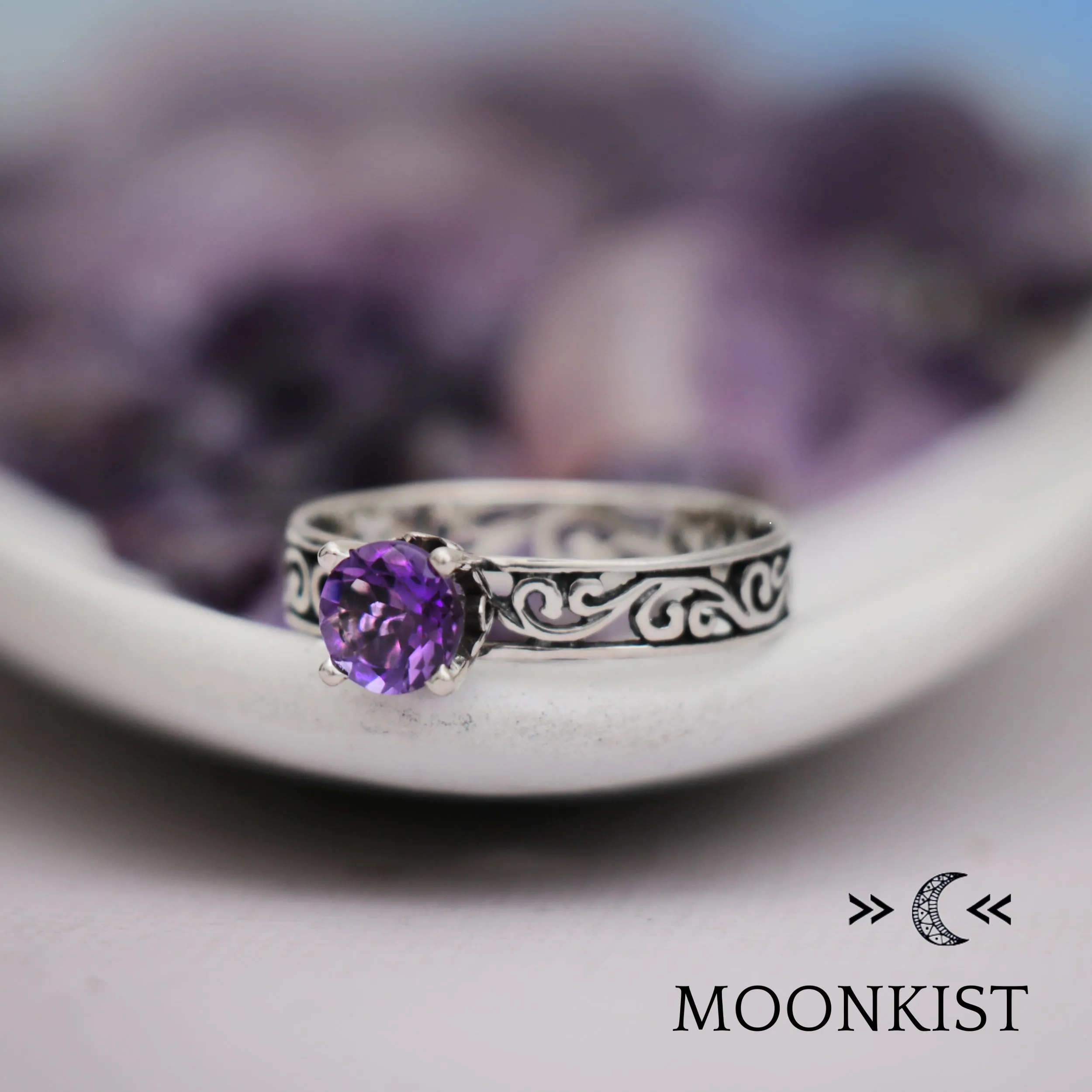 Vine Filigree Wedding Promise Ring | Moonkist Designs