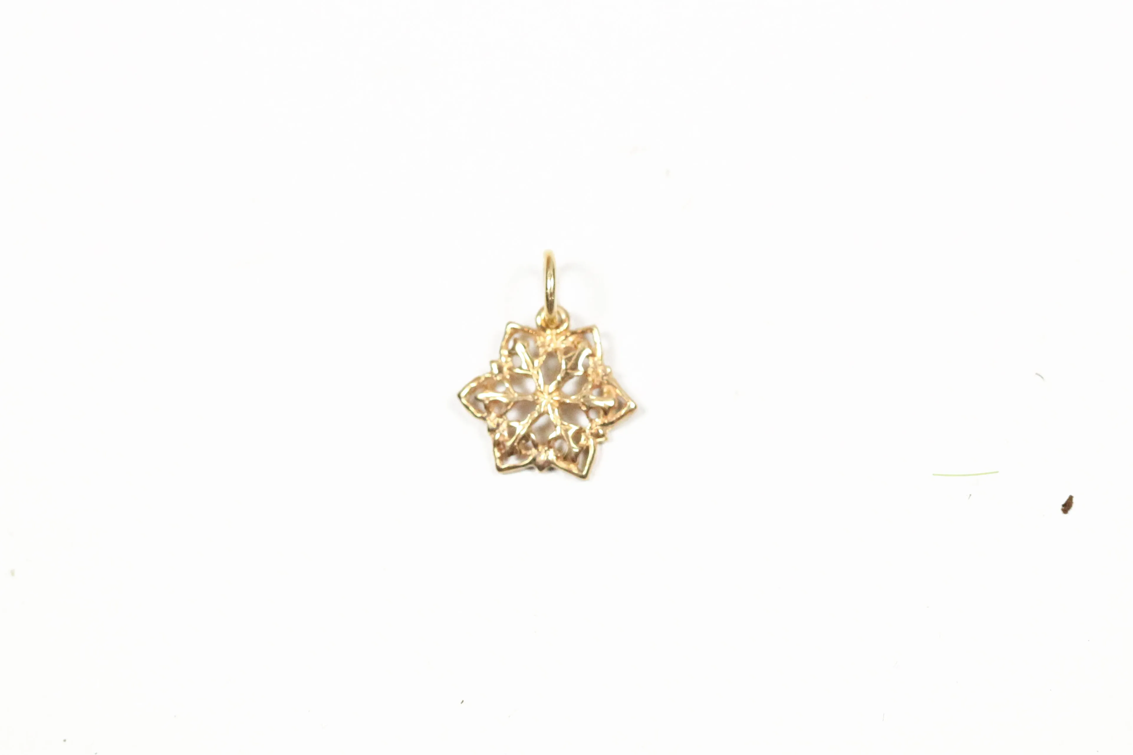 Yellow Gold Snowflake Pendant