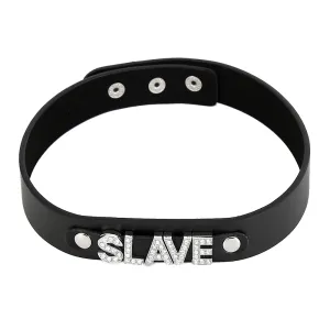 Yiwu Diamante Slave Faux Leather Choker